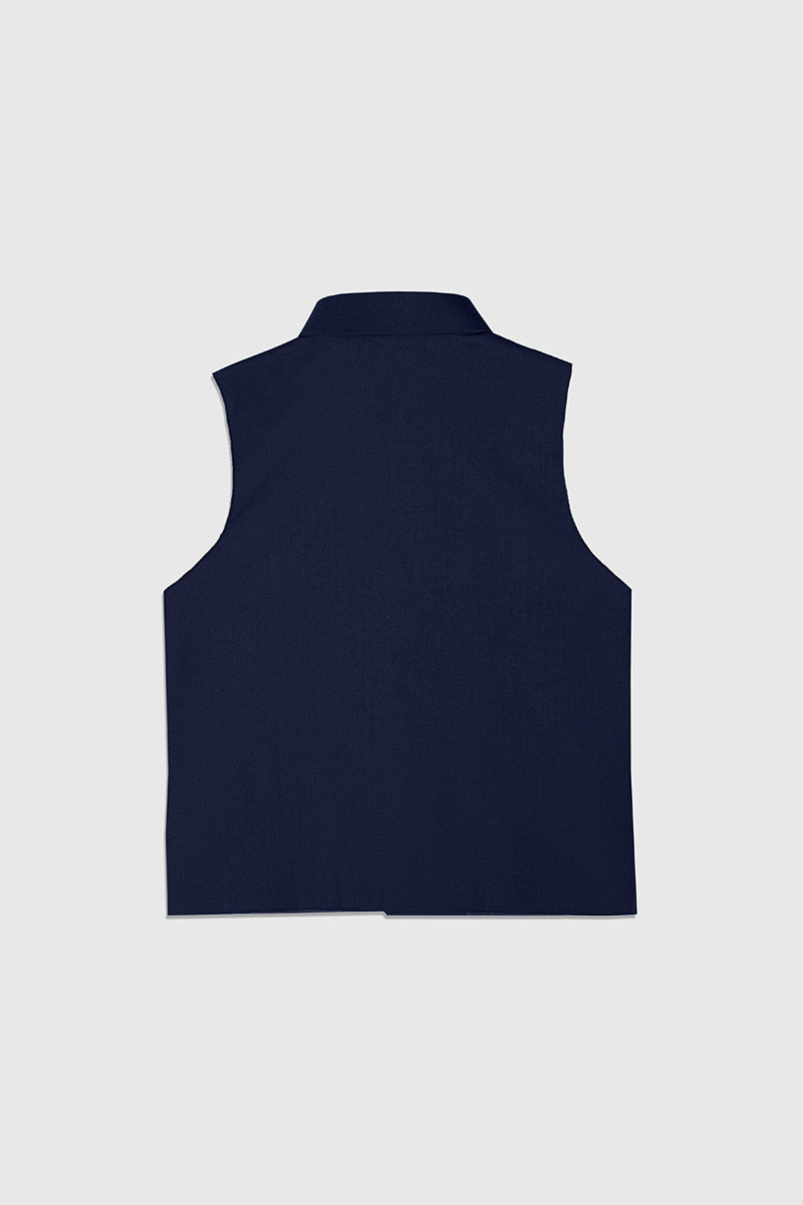 Navy Suiting Waistcoat - Straight Cut Buttoned - Kids