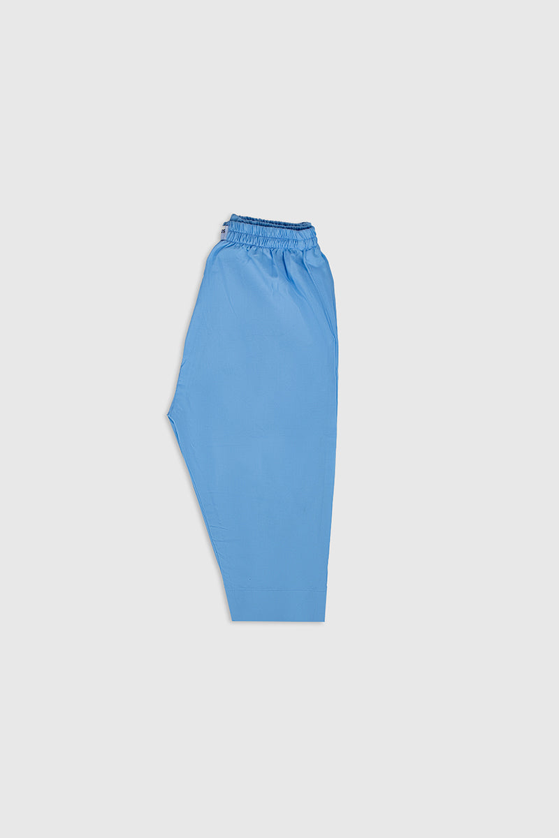 Sky Blue Soft Cotton Kurta Trouser - Kids
