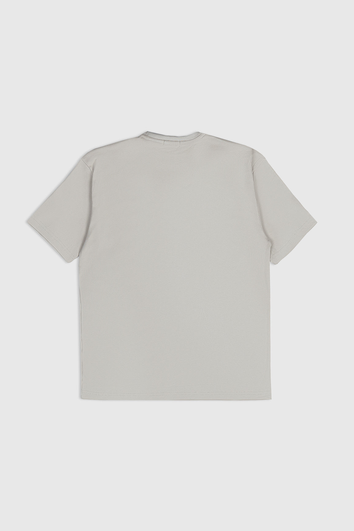 Beige Interlock Oversized Tee - Men
