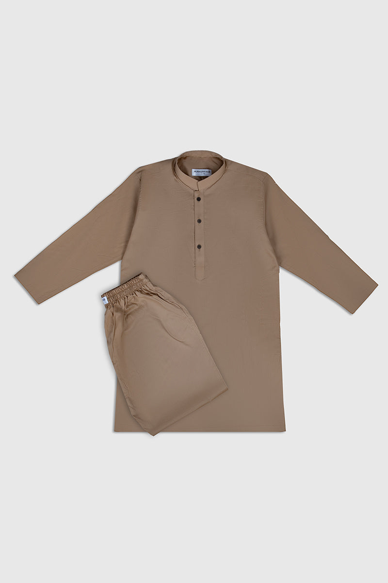 Camel Kurta Trouser - Kids
