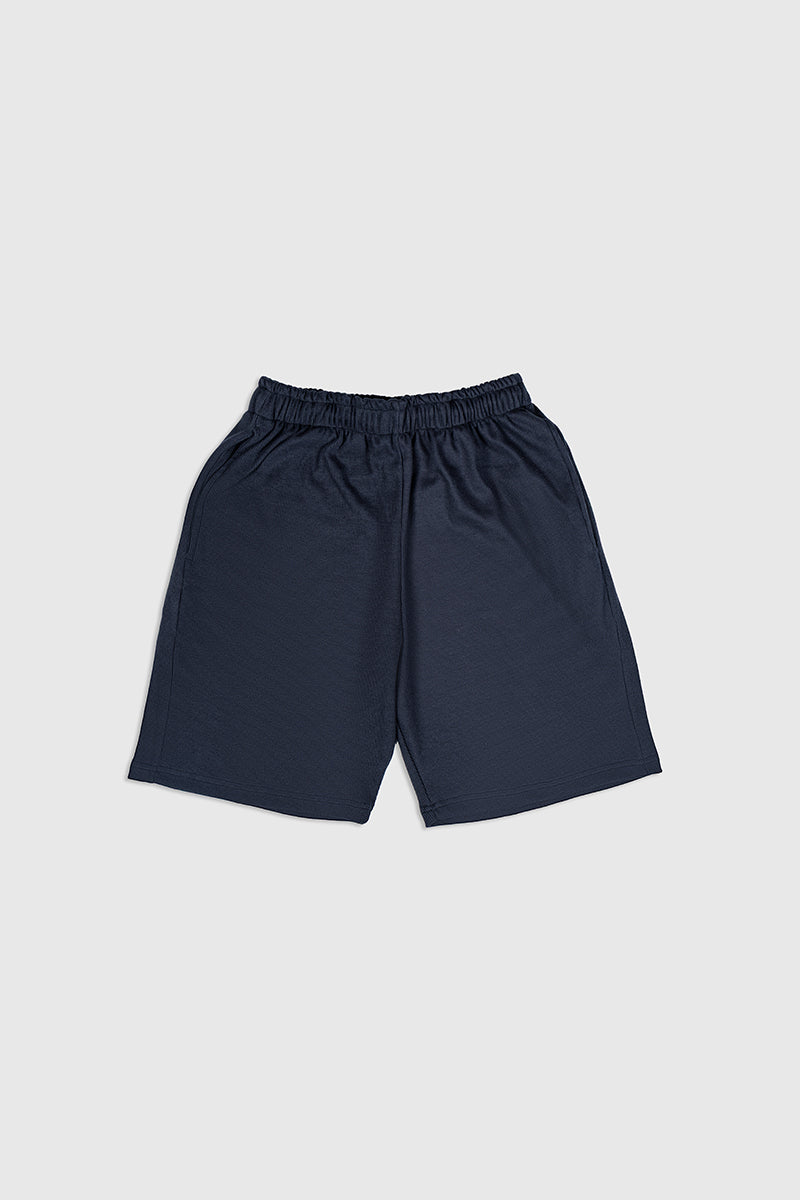 Black Ribbed Shorts - Men