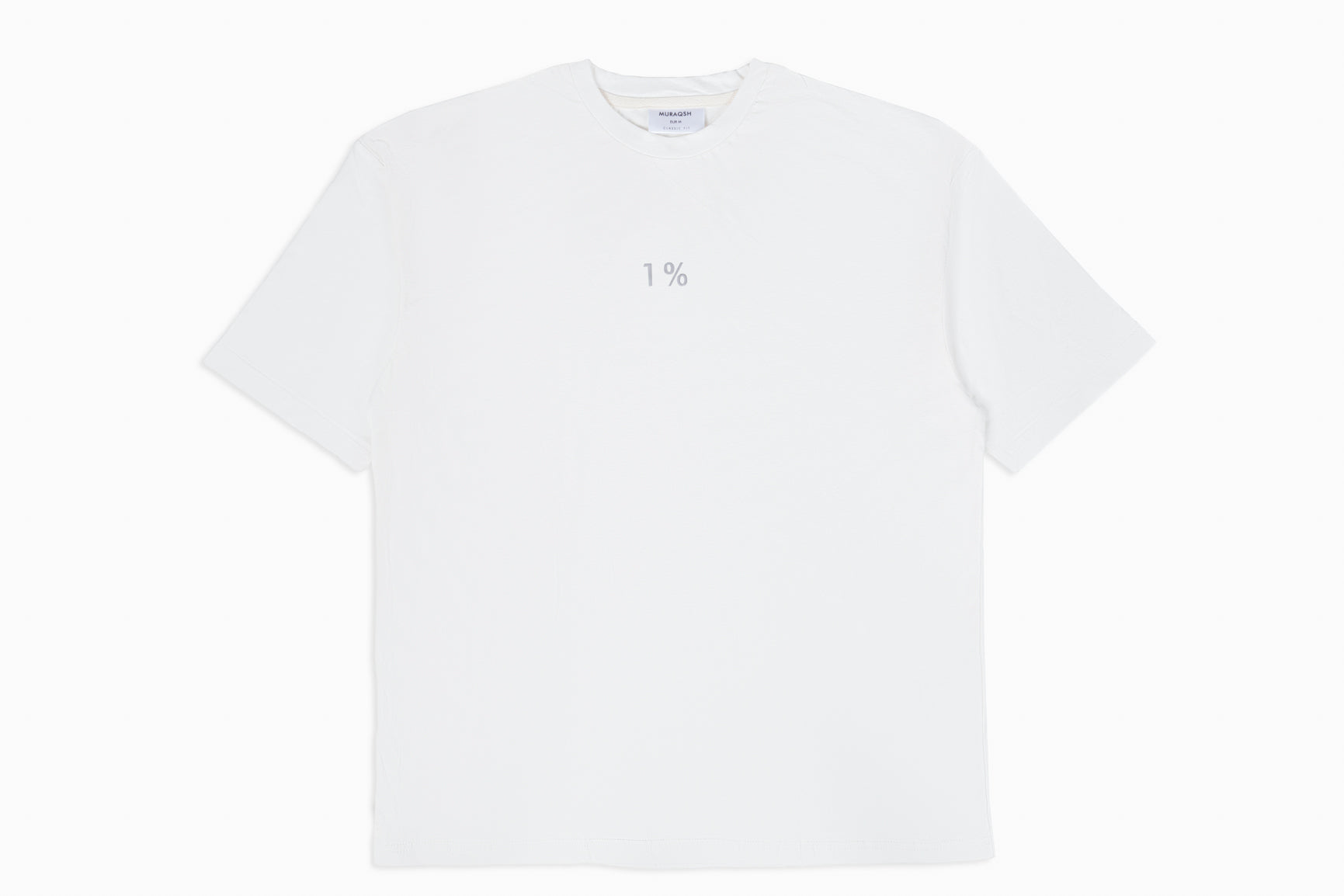 1% Off White Oversized Tee  - Men