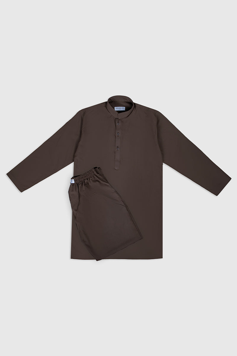 Light Brown Kurta Trouser - Kids