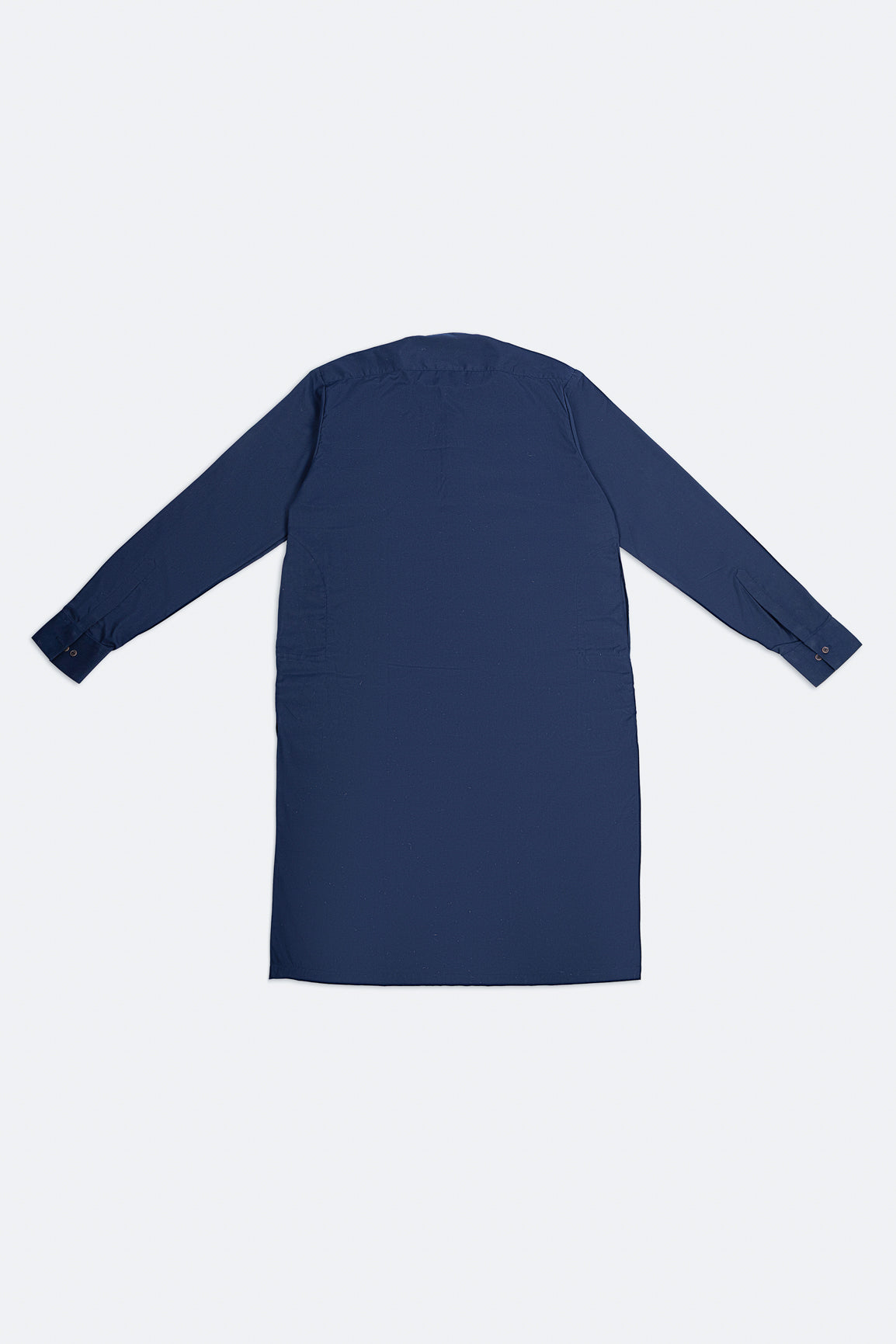 Formal Navy Blue Kurta Shalwar - Collar Neck Embroidered - Men