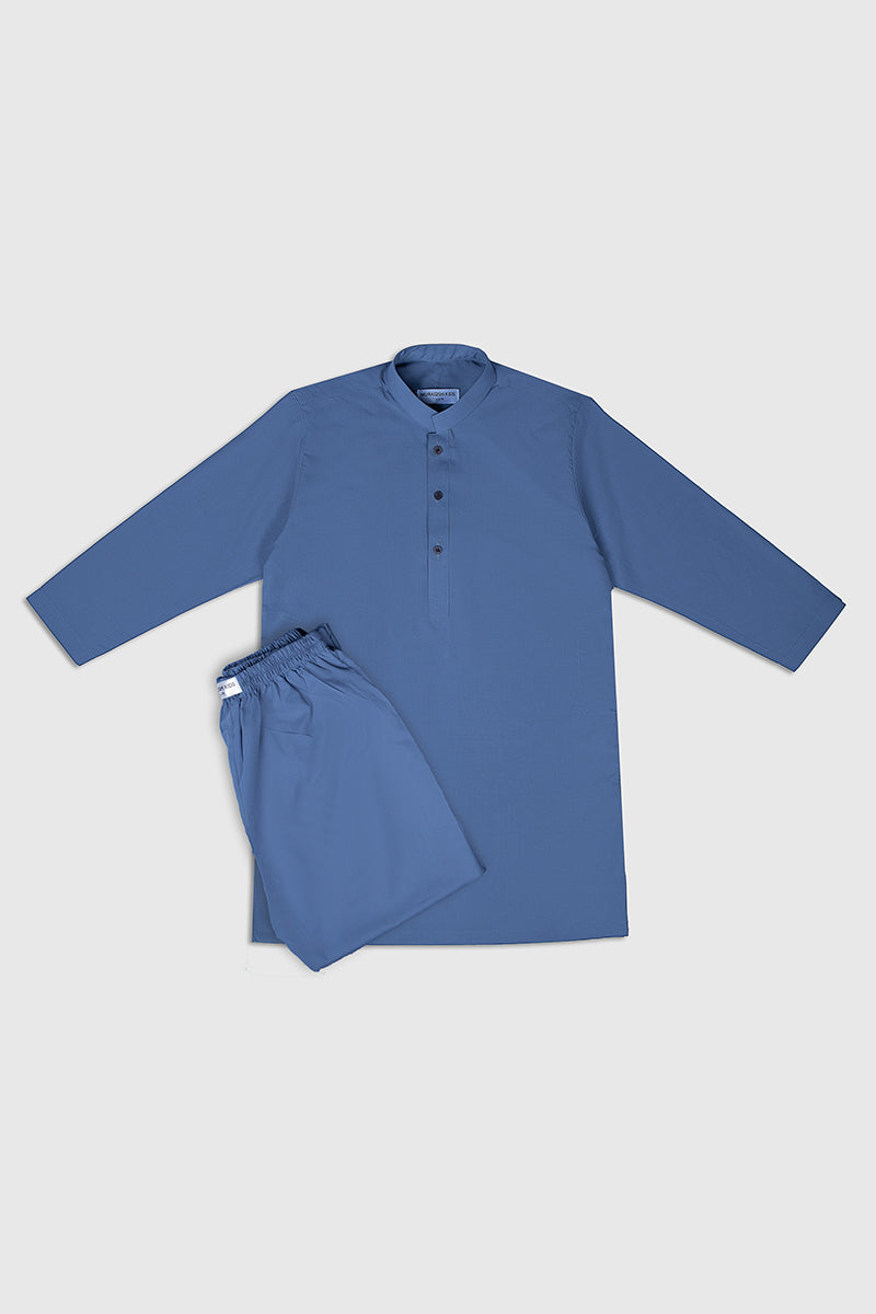Sapphire Blue Kurta Trouser - Kids