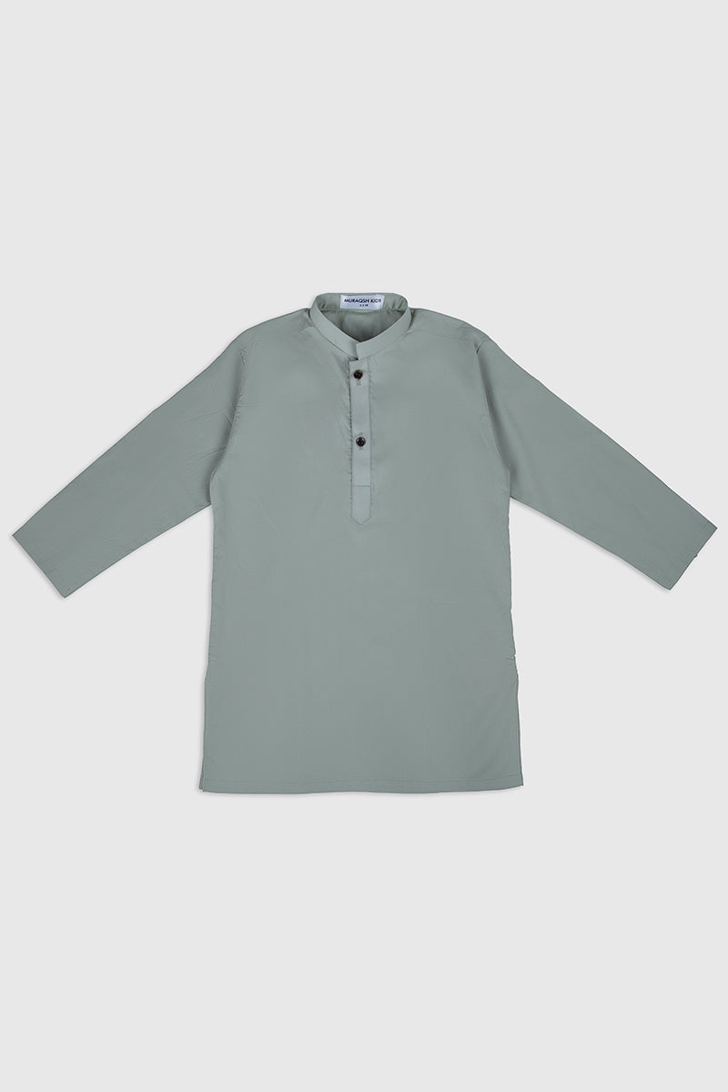 Mint Soft Cotton Kurta Trouser - Kids