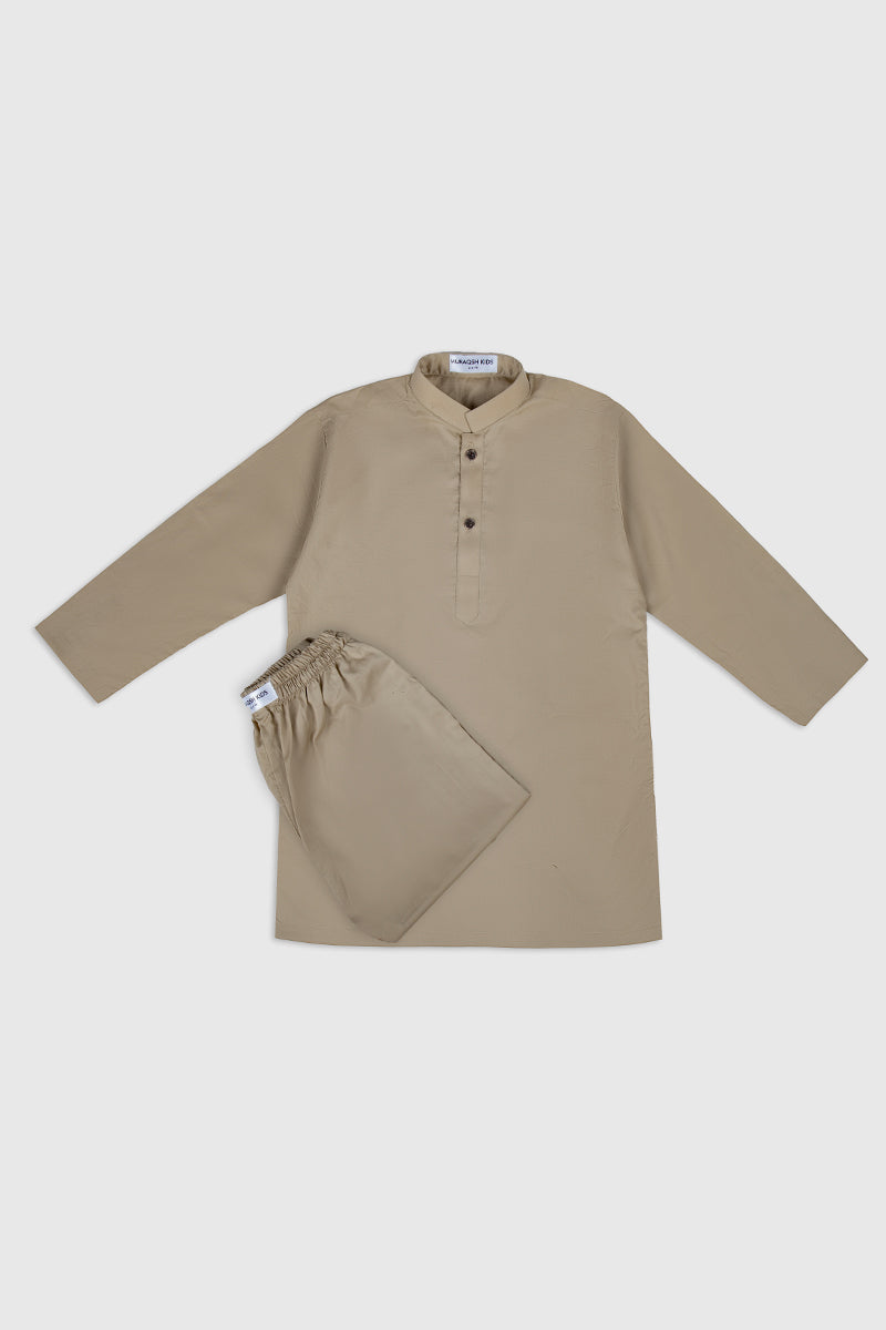 Ivory Soft Cotton Kurta Trouser - Kids