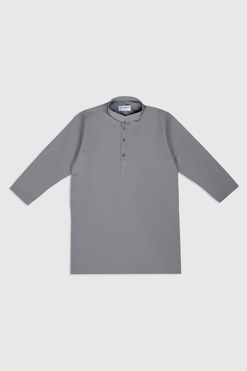 Sand Grey Kurta Trouser - Kids