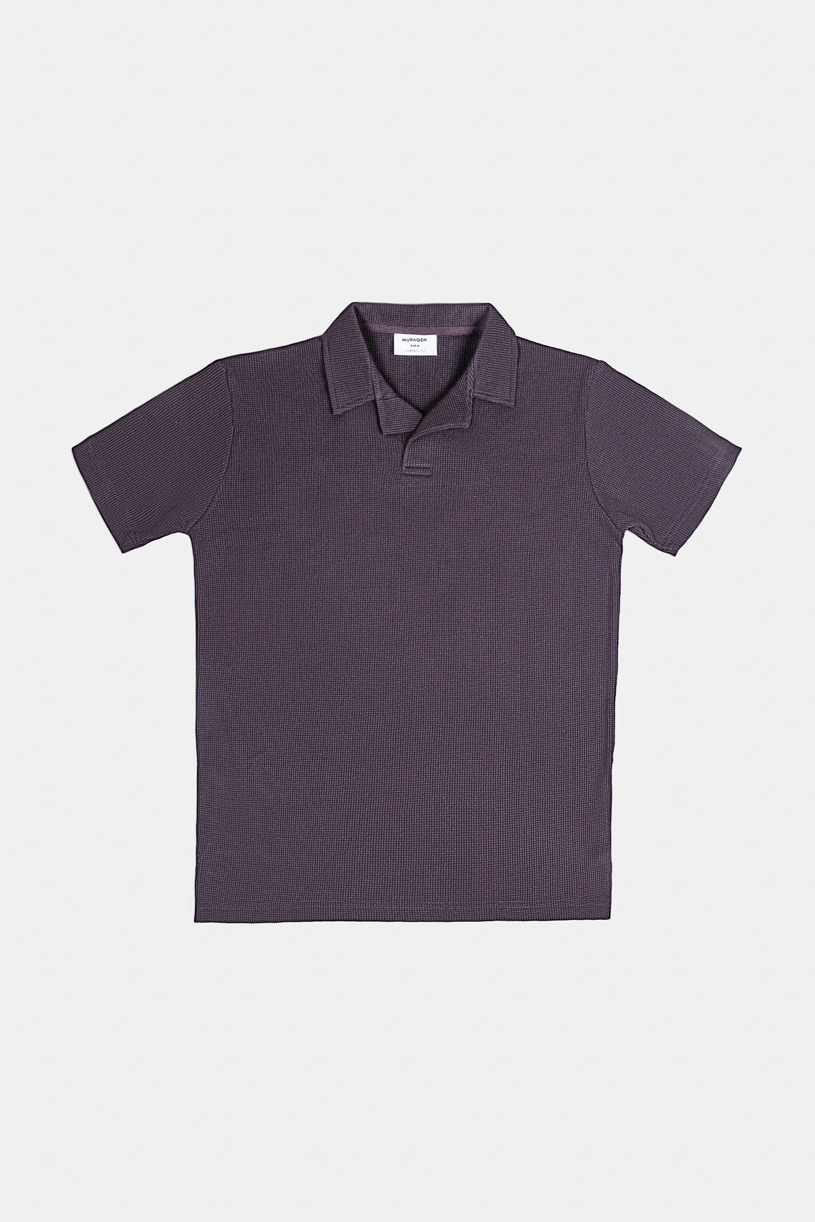 Dark Brown Waffle Revere Polo - Men