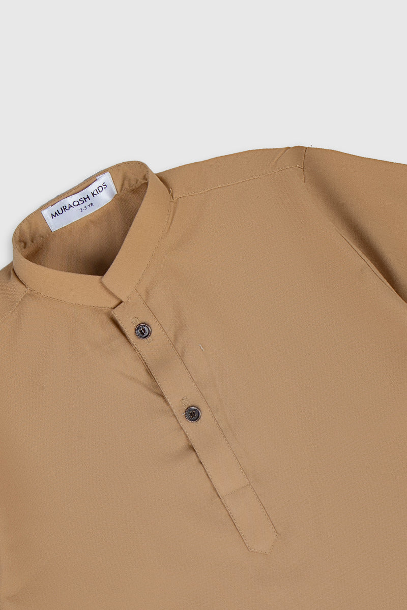 Camel Soft Cotton Kurta Trouser - Kids