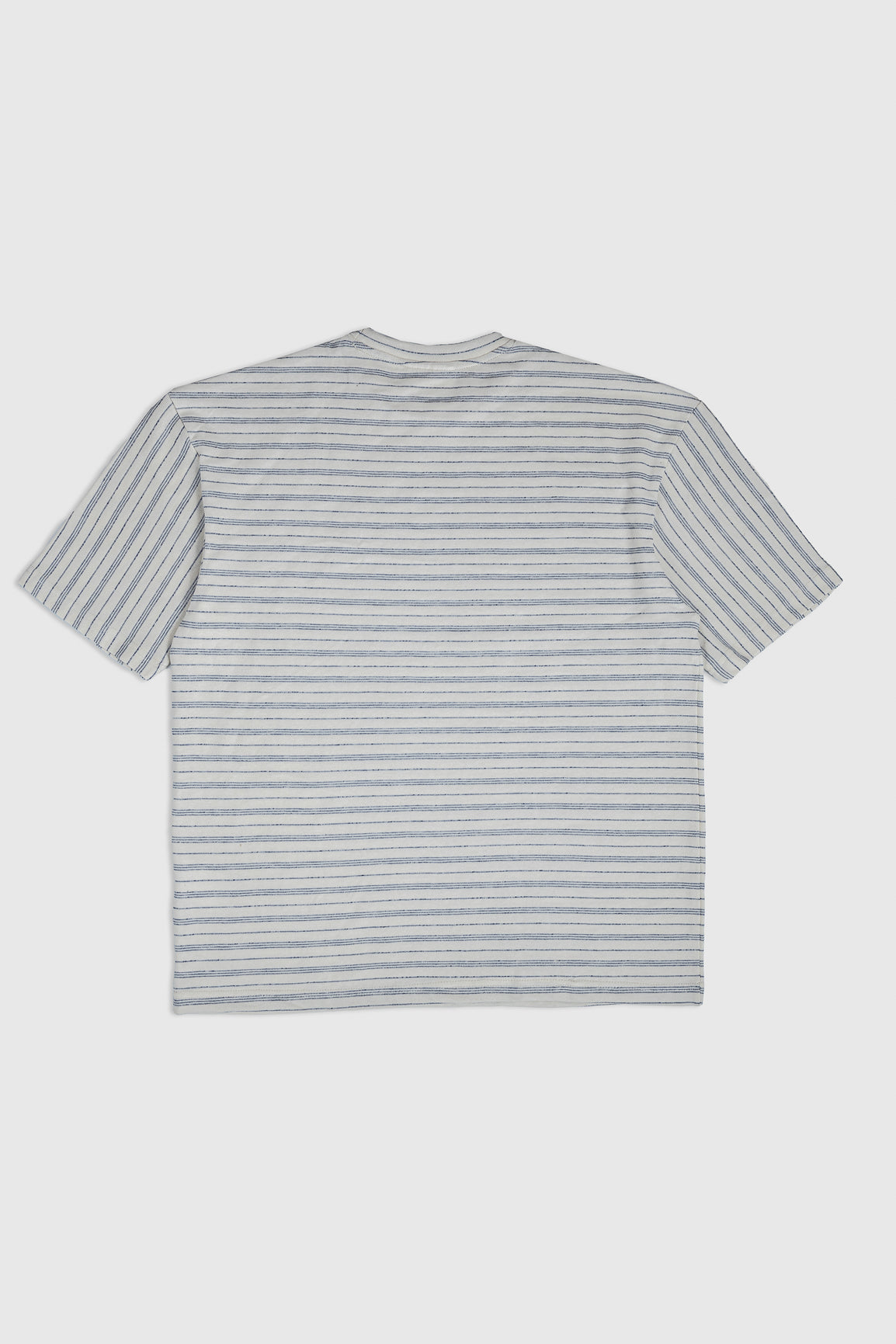 Beige White Striper Oversized Tee - Men