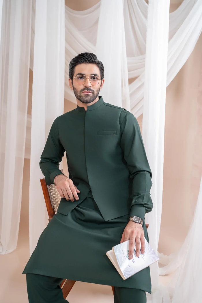 The Great Master (TGM) Blended Formal Kameez Shalwar for Men -  VANILLA VELVET