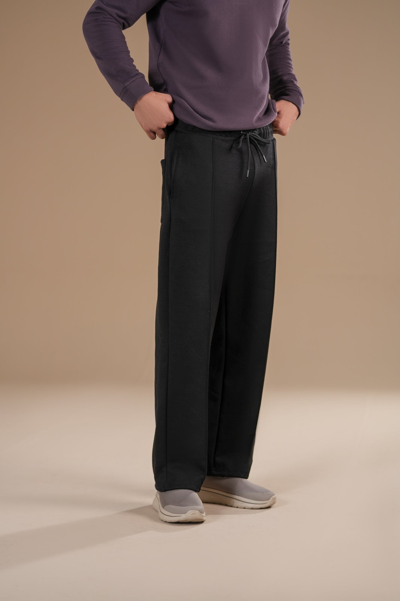 Black Fleece Straight Fit Trouser - Men