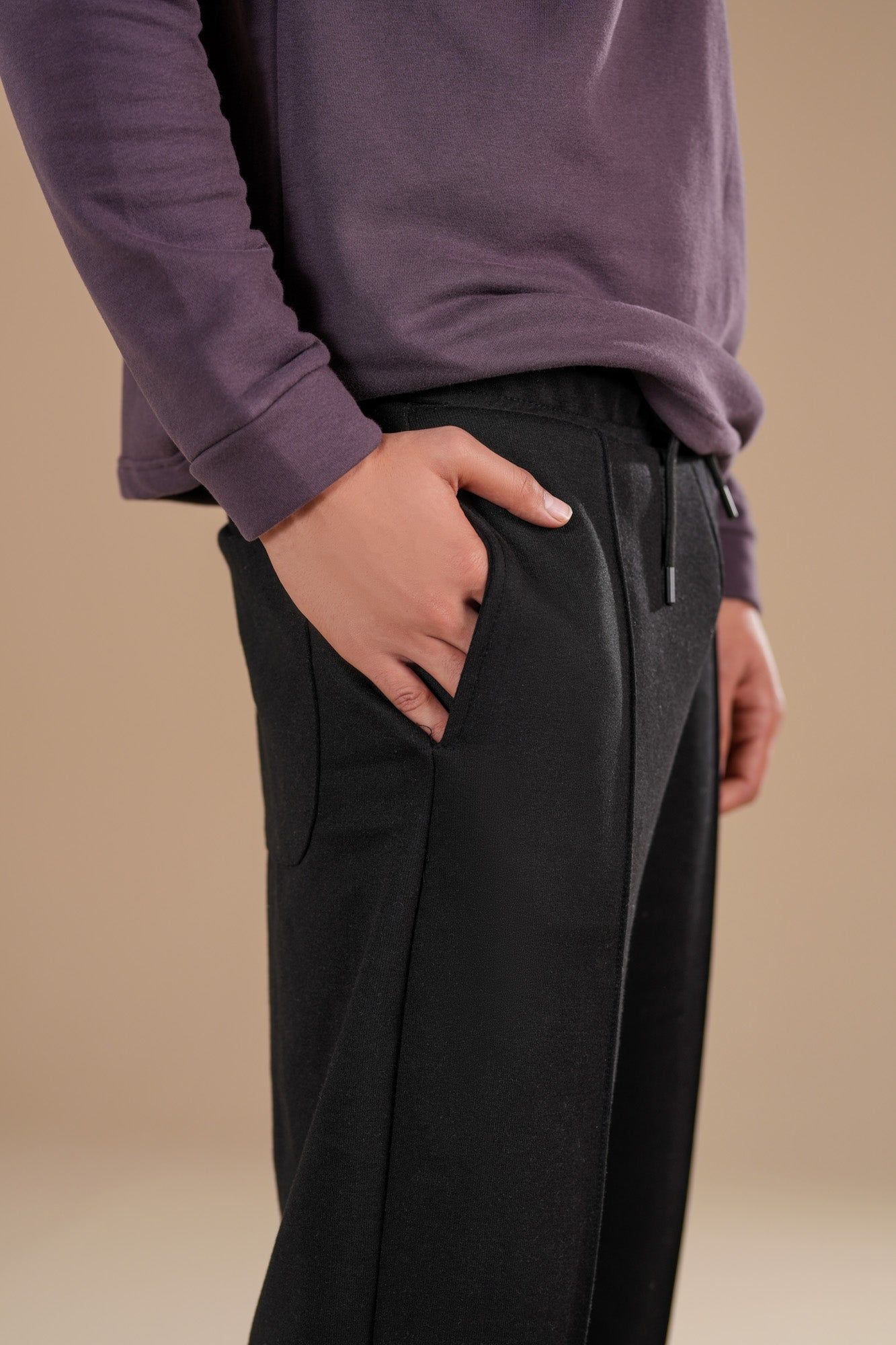 Black Fleece Straight Fit Trouser - Men