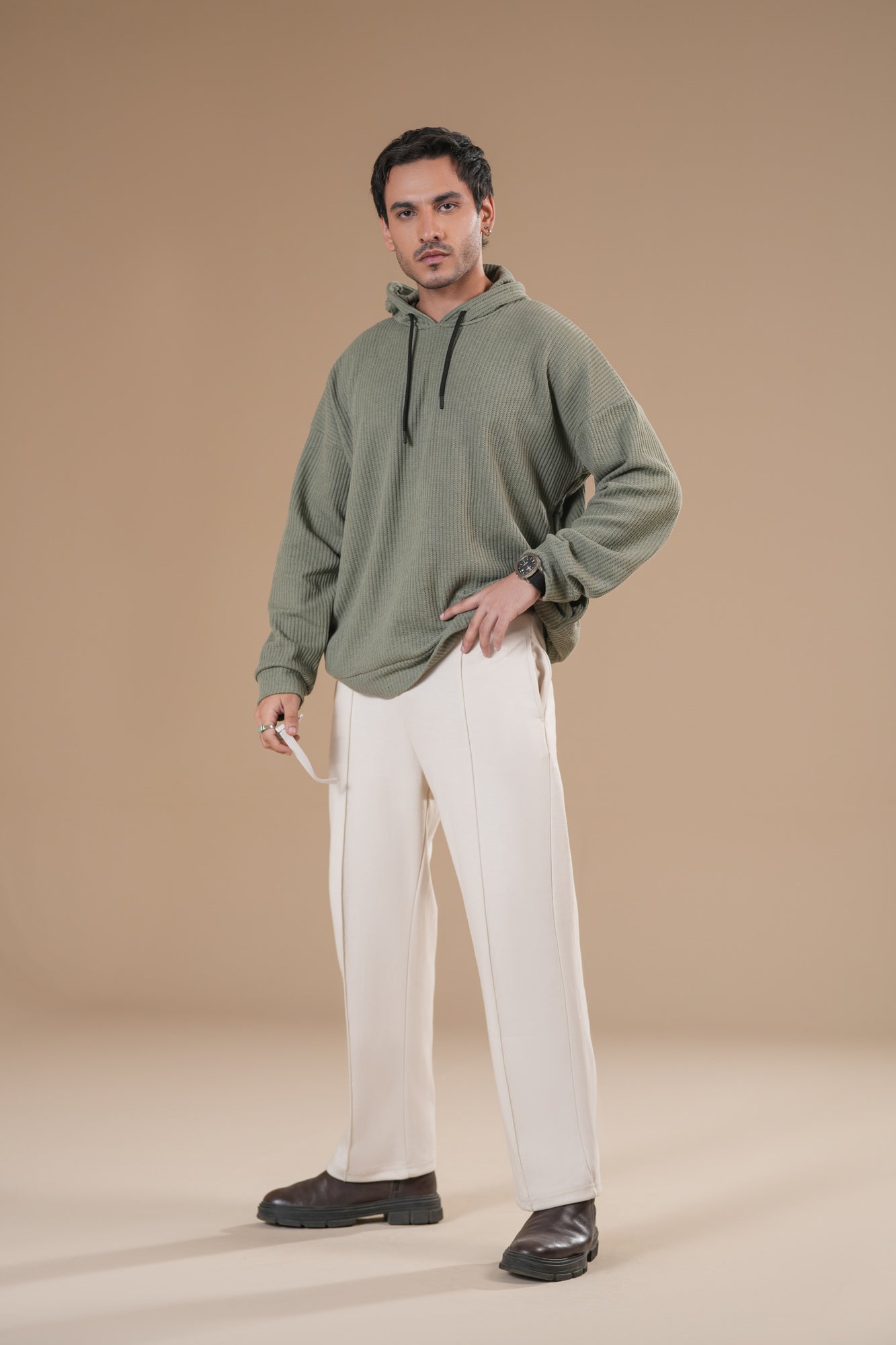 Off White Interlock Straight Fit Trouser - Men