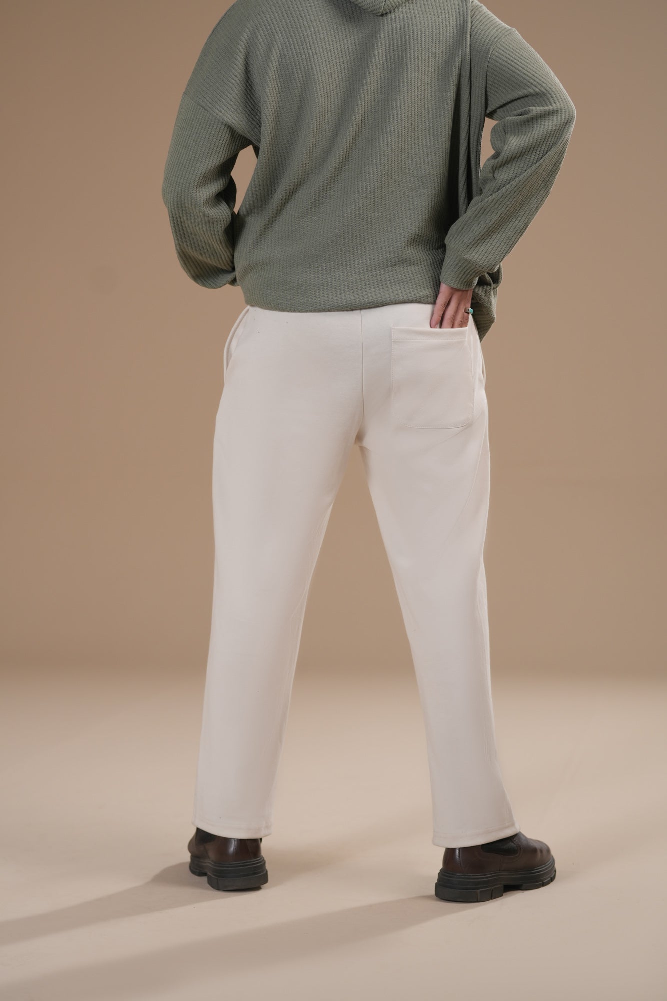 Off White Interlock Straight Fit Trouser - Men