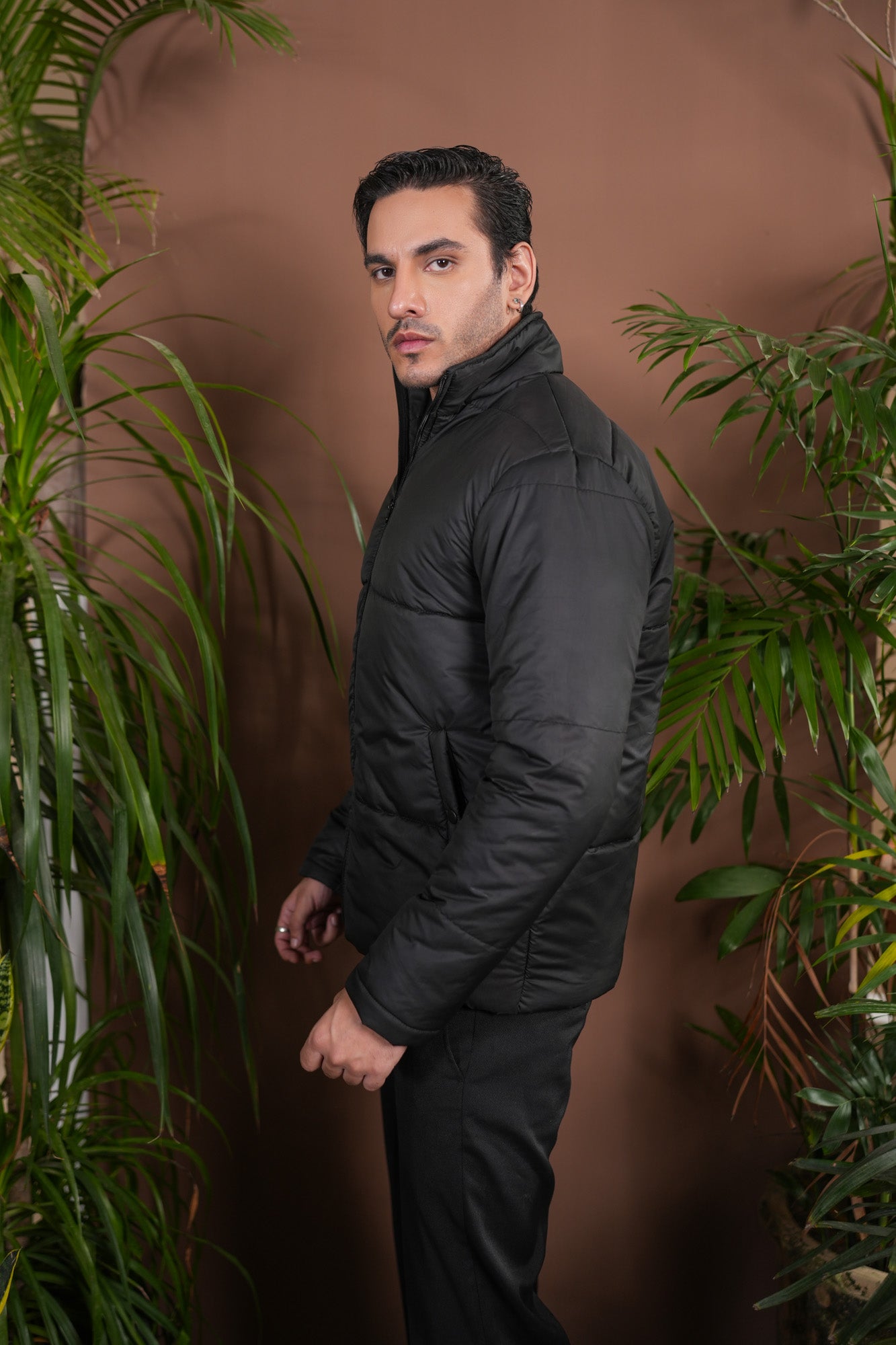 Black Puffer Jacket - Men