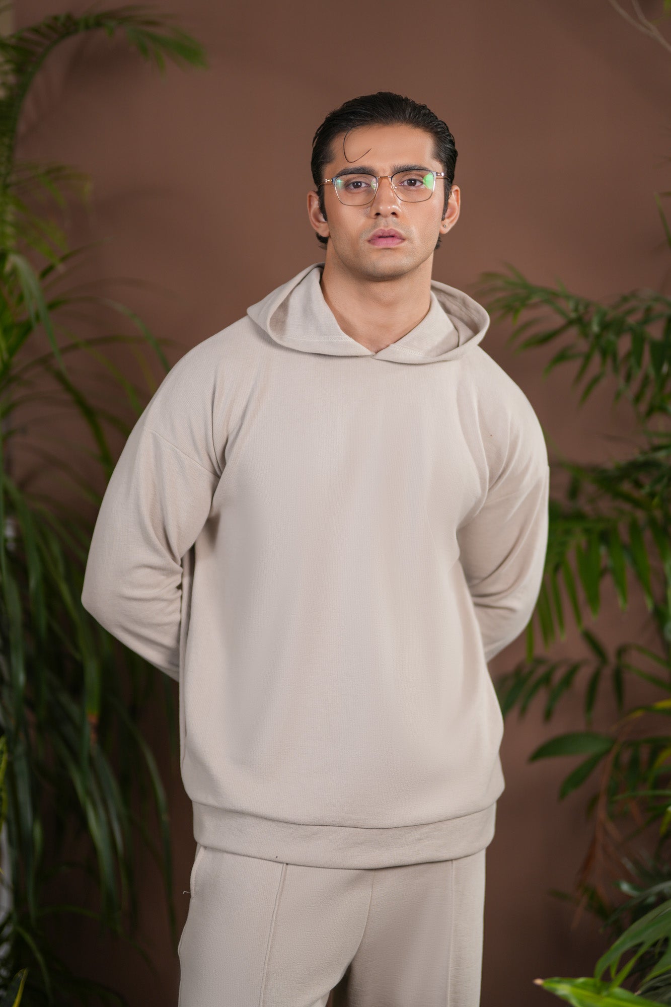 Ecru White Interlock Coord Set - 2PC - Men