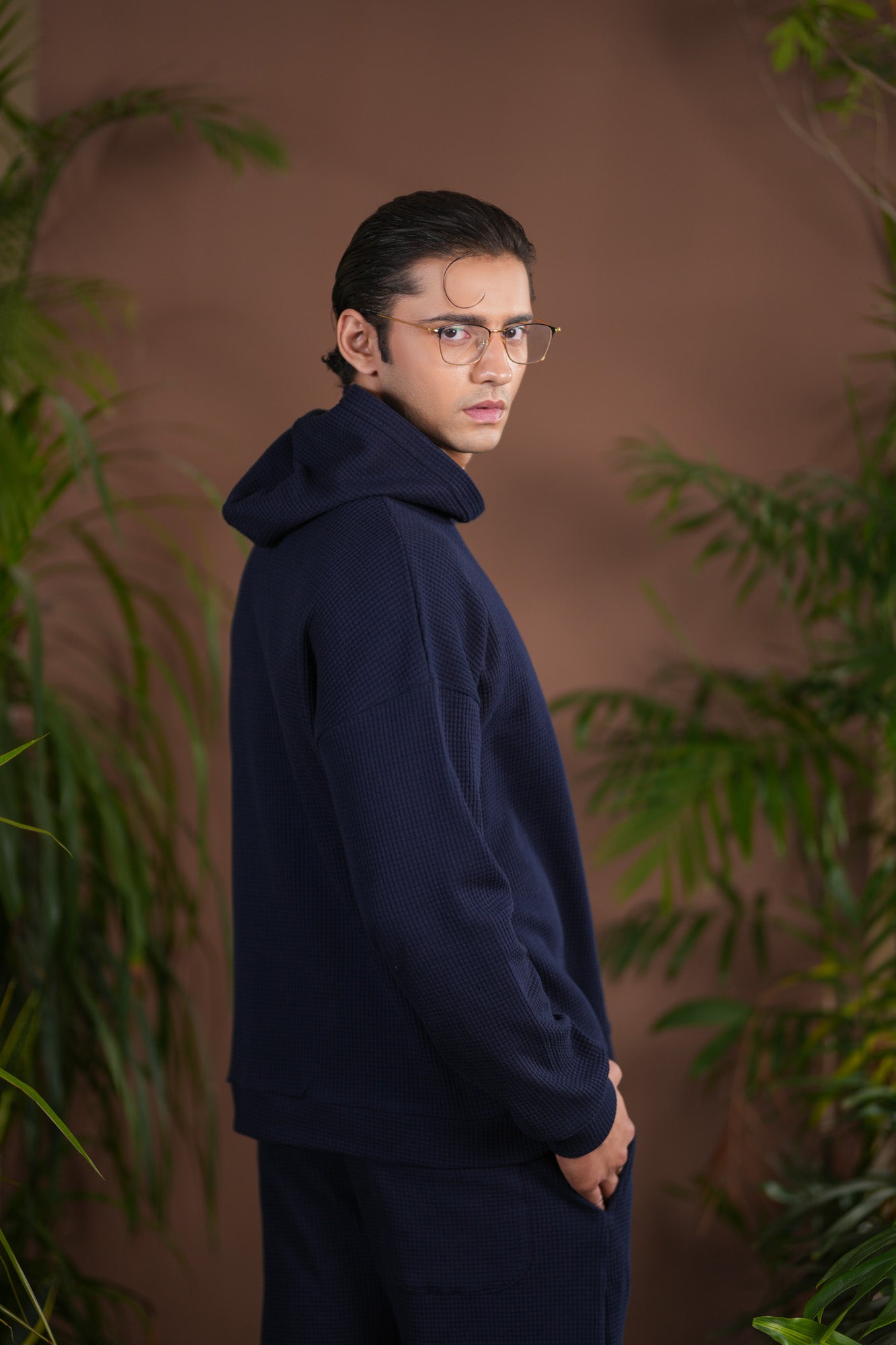 Navy Blue Waffle Coord Set - 2PC - Men