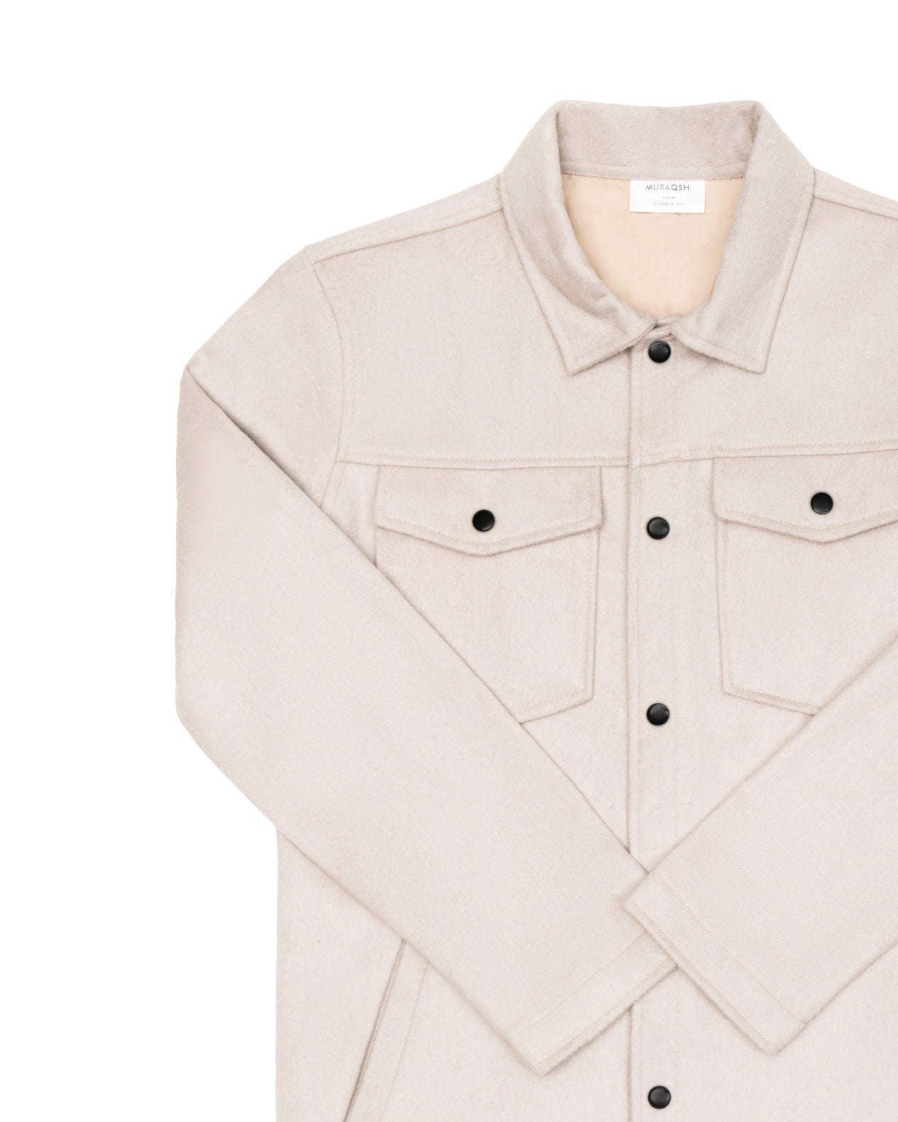 Beige Wool Coat - Men