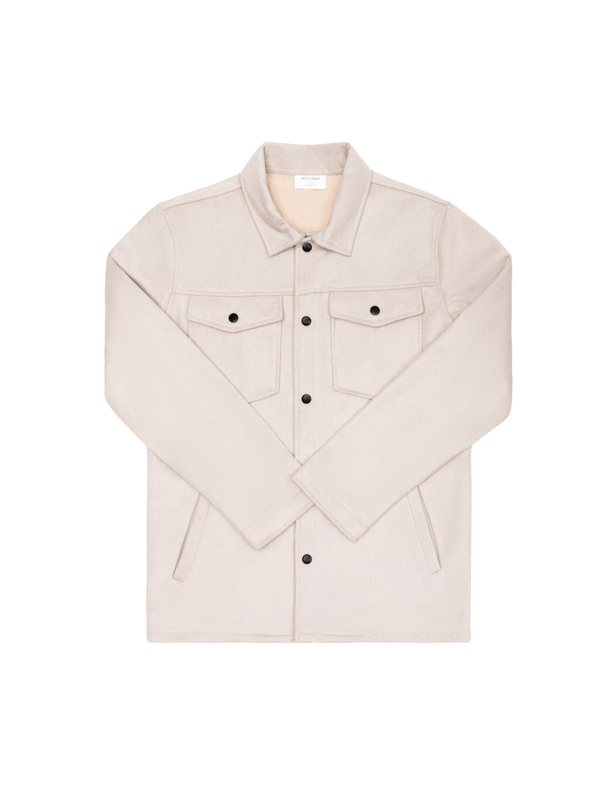 Beige Wool Coat - Men