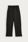 Black Interlock Straight Fit Trouser  - Men