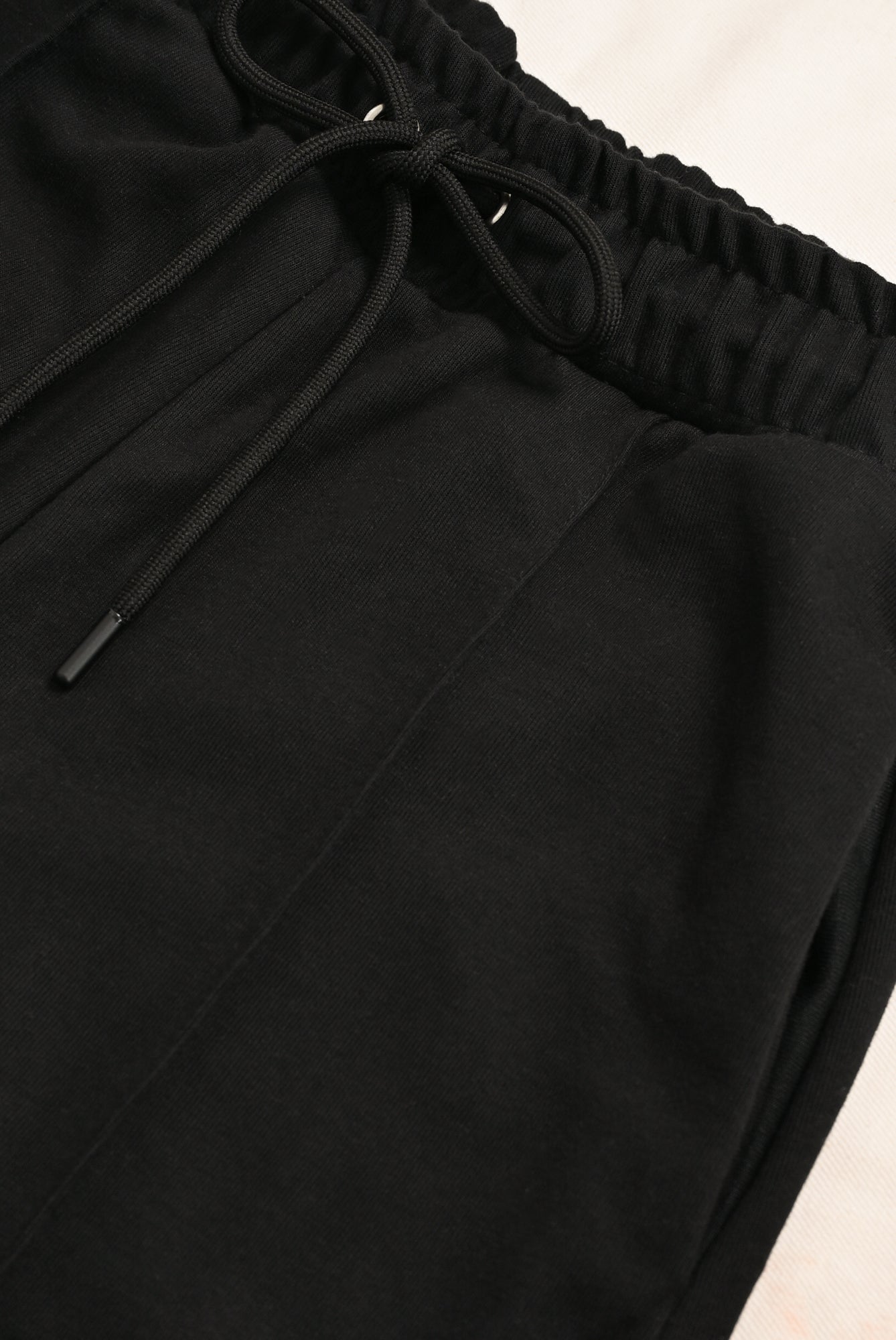 Black Interlock Straight Fit Trouser  - Men