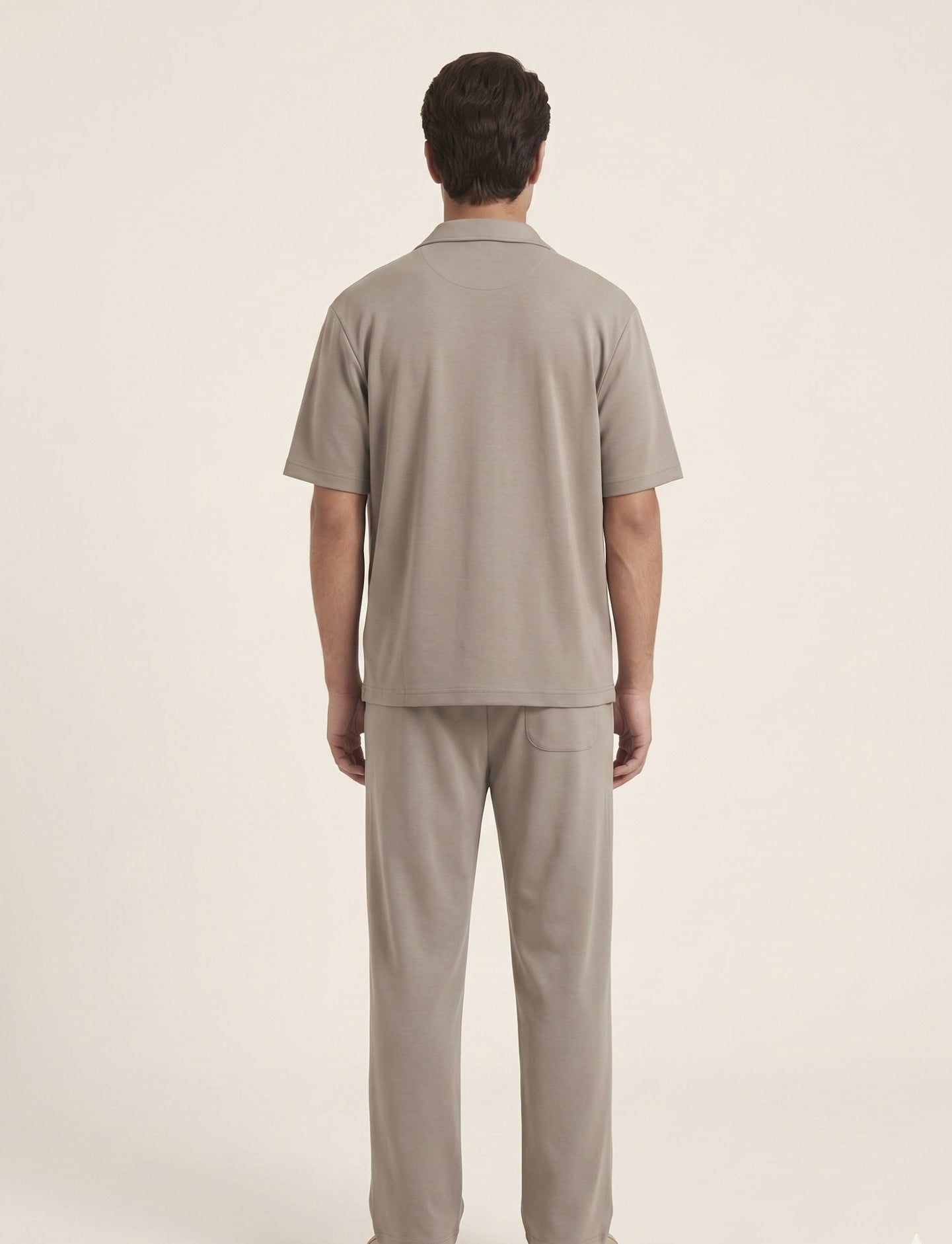 Sand Grey Interlock Coord Set - 2PC - Men