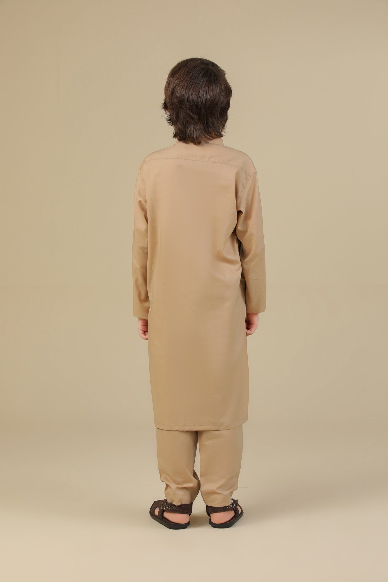Camel Soft Cotton Kurta Trouser - Kids