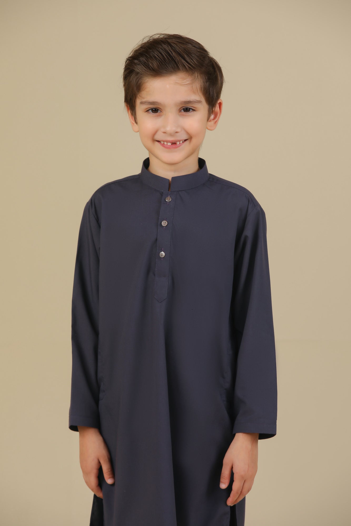 Purple Blended Kurta Trouser - Kids