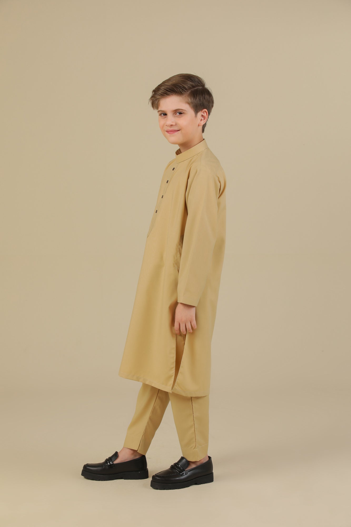 Ivory Blended Kurta Trouser - Kids