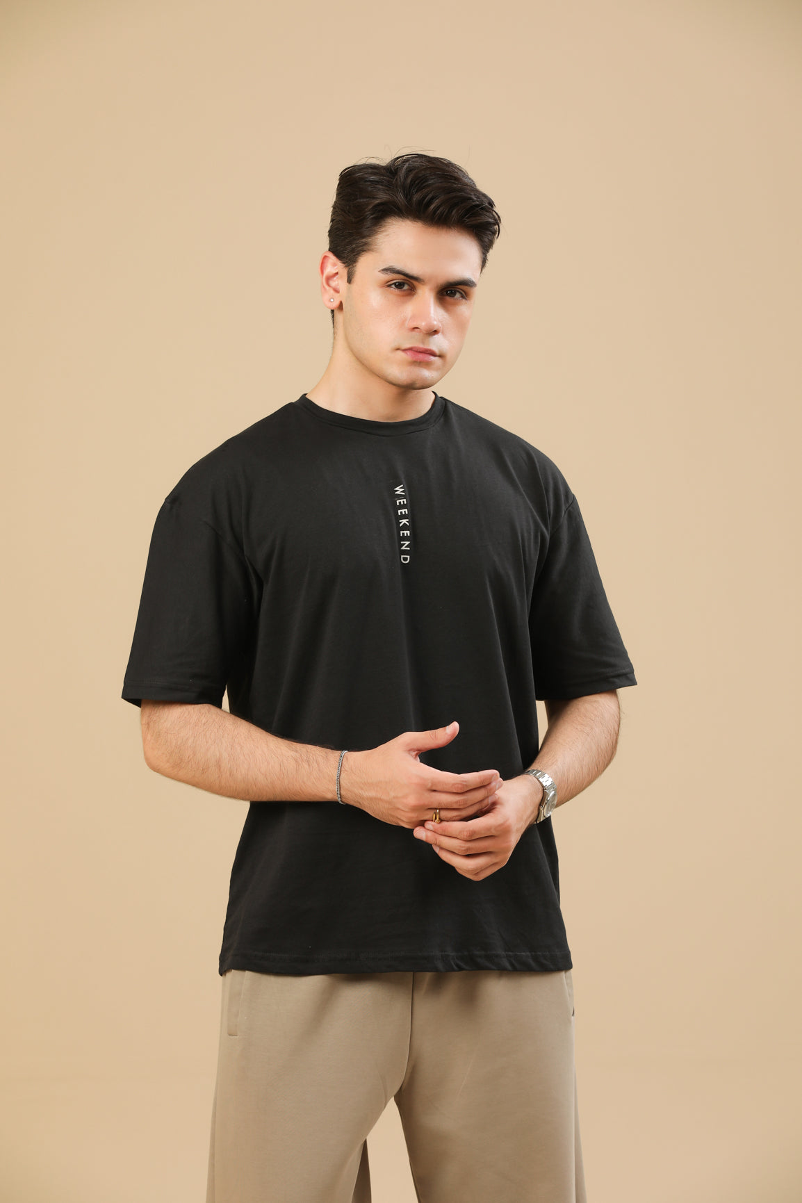 Weekend Oversized Tee in Black - Men