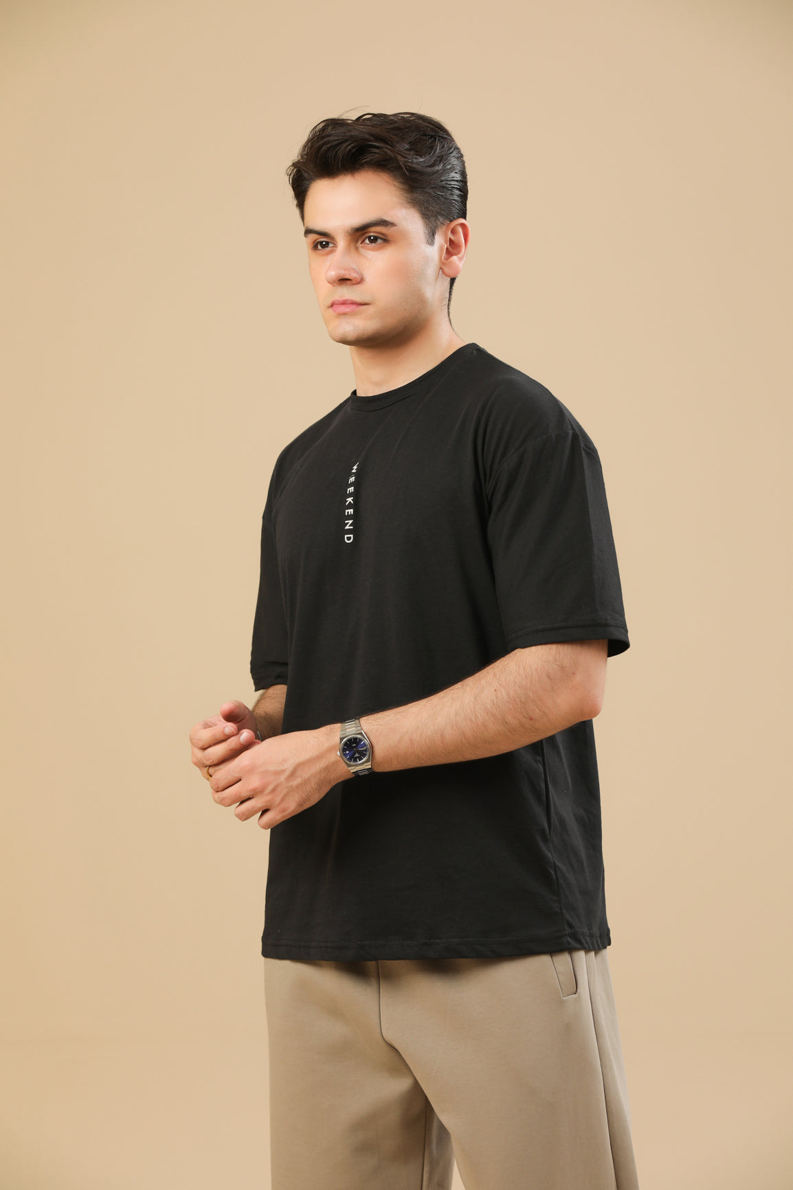 Weekend Oversized Tee in Black - Men