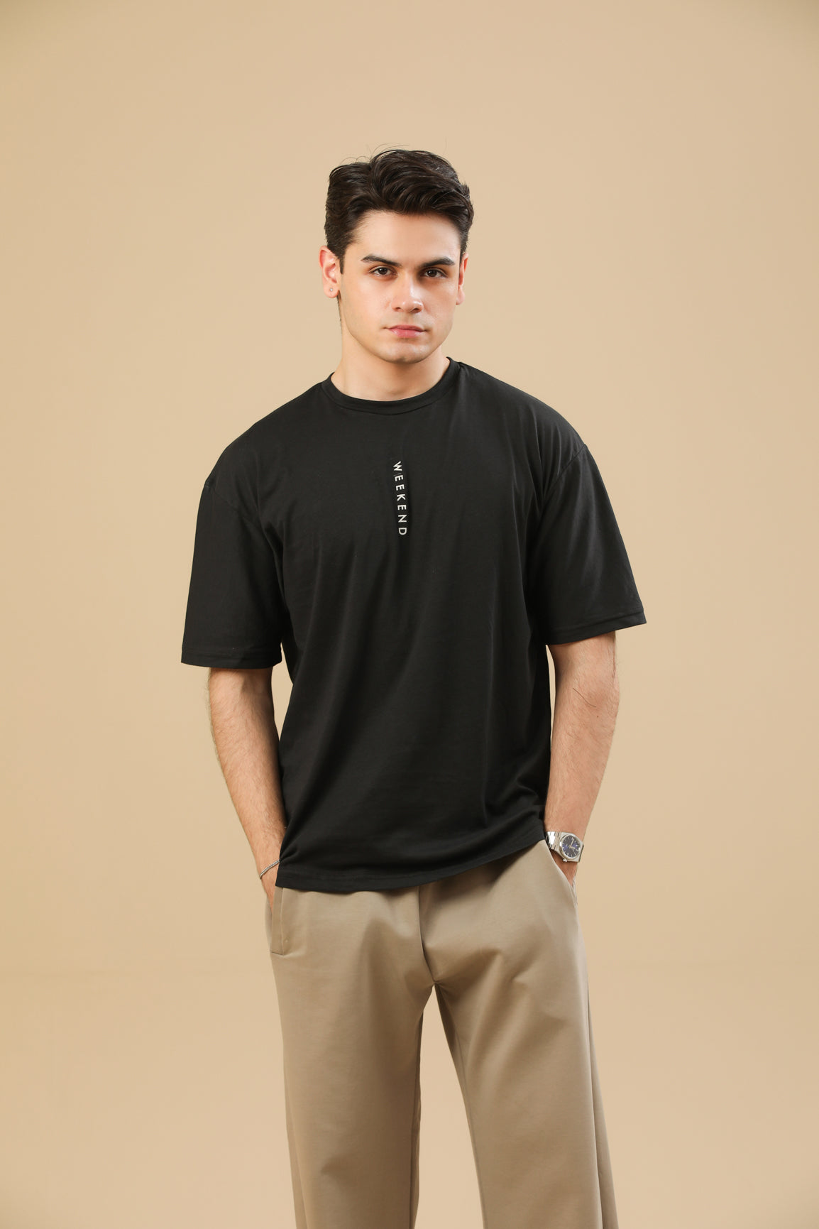 Weekend Oversized Tee in Black - Men