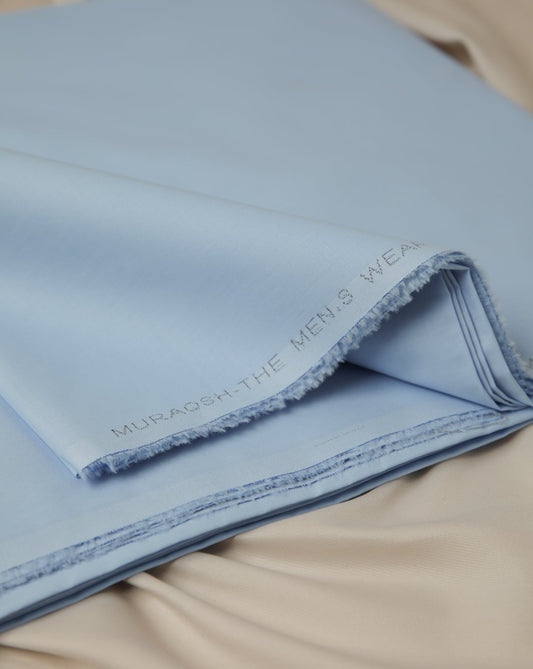 Sky Blue Soft Cotton Unstitched - Menswear