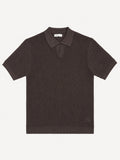 Dark Brown Riviera Knit Polo