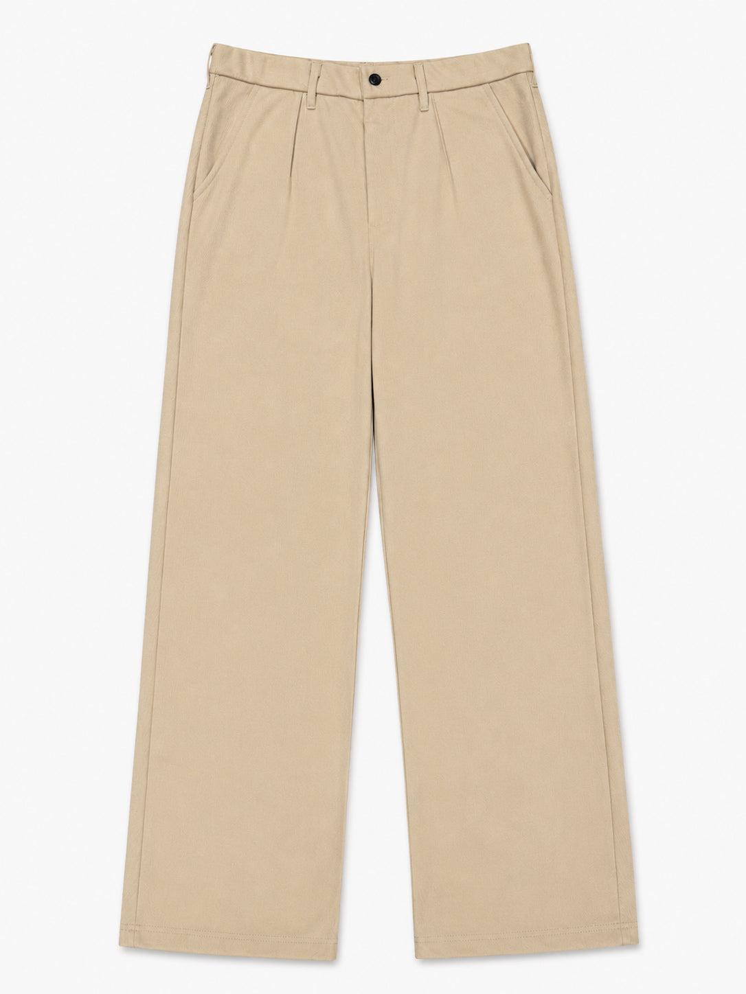 Beige Interlock Straight Fit Pants  - Men - Men