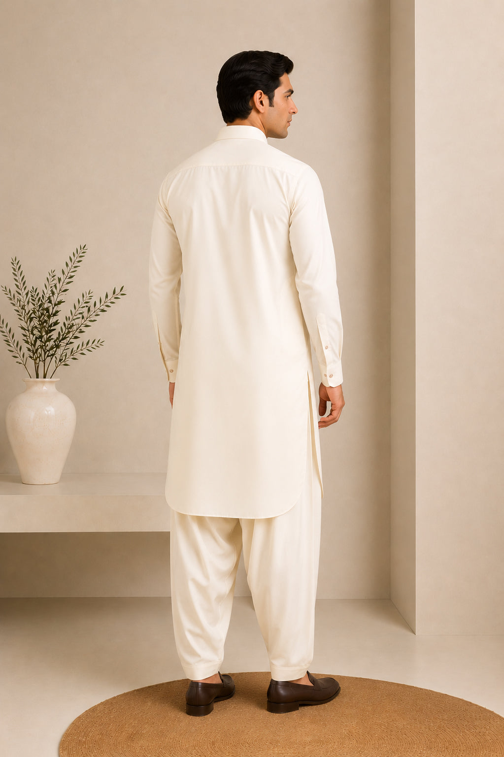 Bosky French Collar Kameez Shalwar - Men