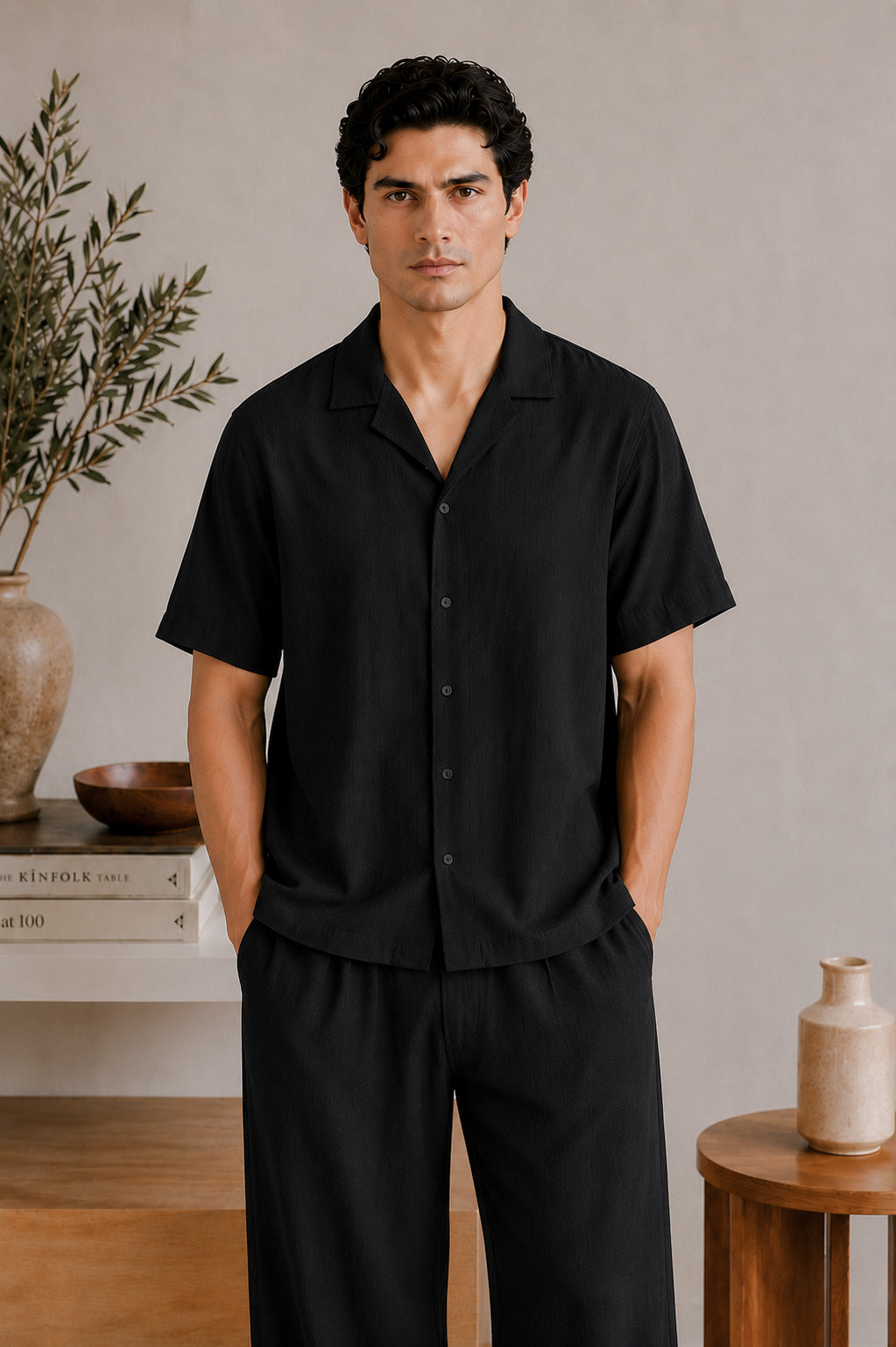 Raven Linen Blended Co-ord Set