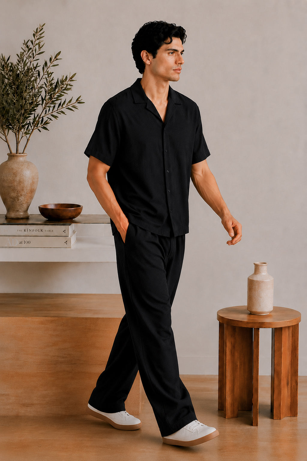 Raven Linen Blended Co-ord Set