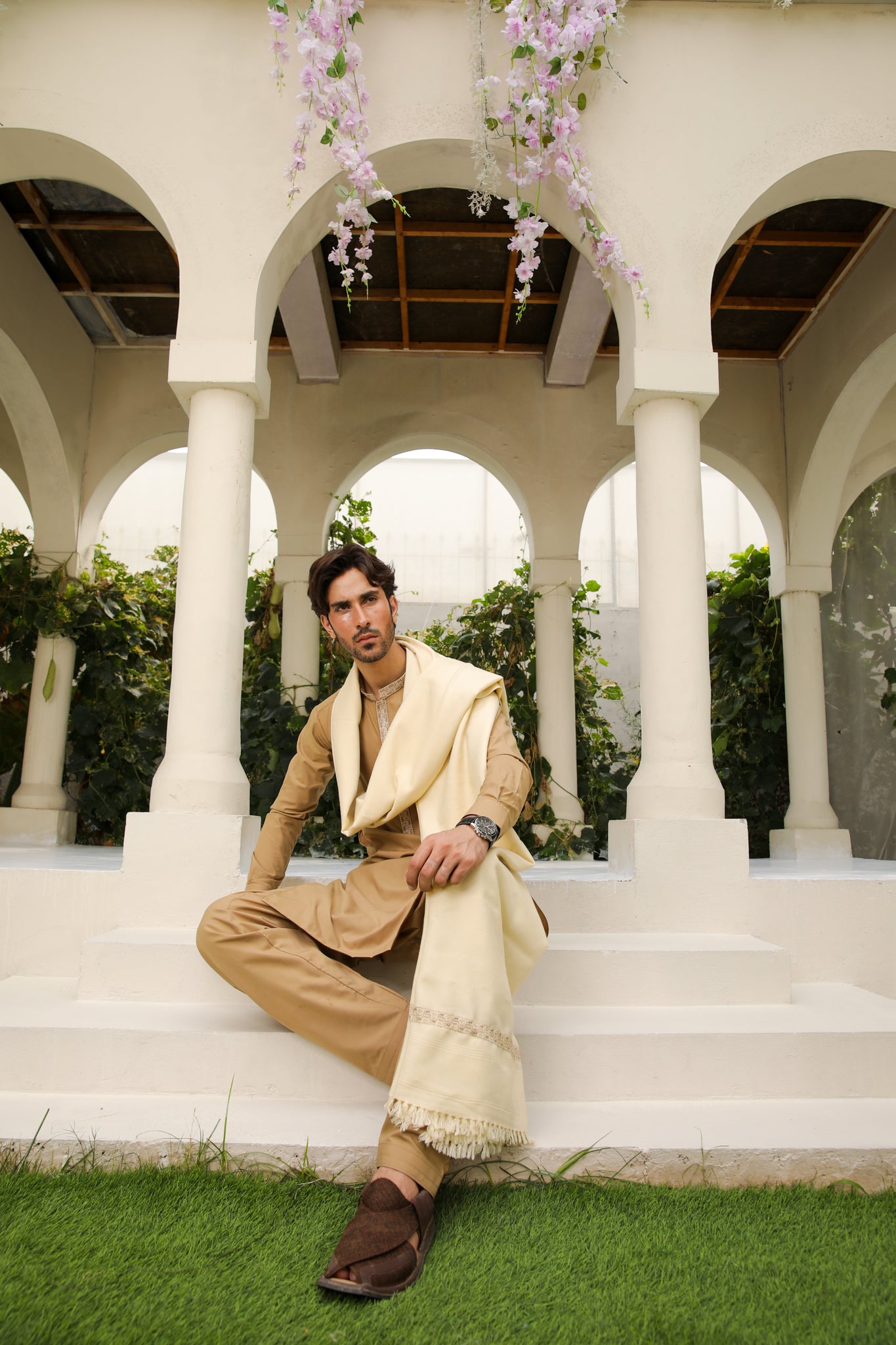 shalwar kameez with shawl