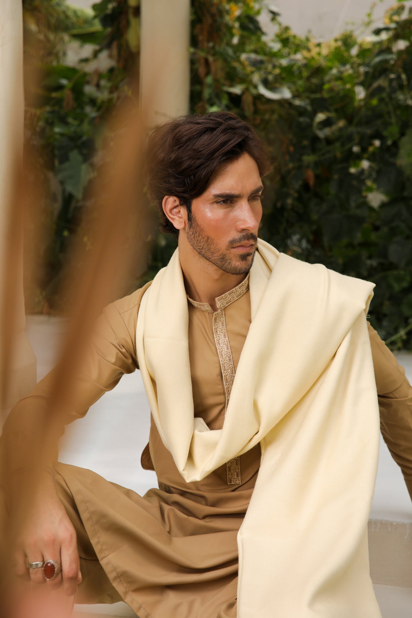 shalwar kameez with shawl