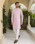 Lilac Kurta Trouser with Blended Waistcoat - Men