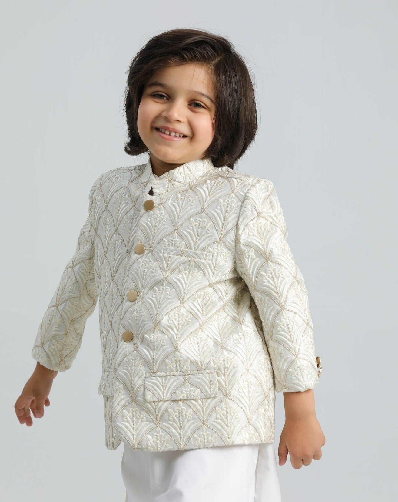 All Off White Sequin Embroided - Festive 3PC Set